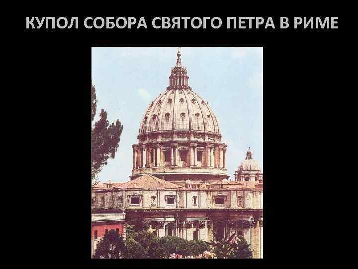 КУПОЛ СОБОРА СВЯТОГО ПЕТРА В РИМЕ 