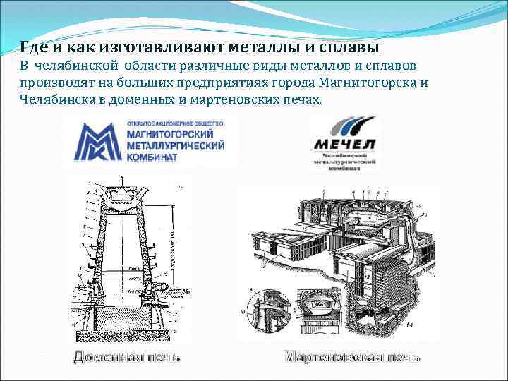 Где и как изготавливают металлы и сплавы В челябинской области различные виды металлов и