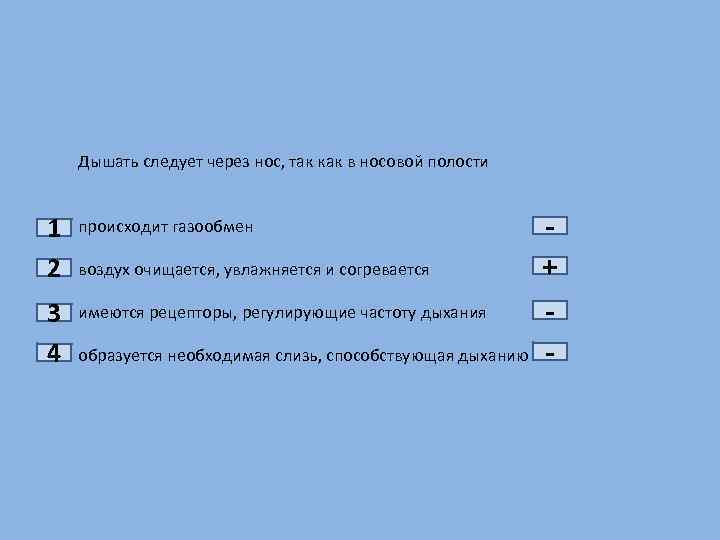 Воздух очищается согревается. Дышать следует через нос так как в носовой полости происходит. Дышать следует через нос, так как в носовой полости вдыхаемый воздух. Дышать следует через нос т.к в носовой полости. Дышать следует через нос т.к в носовой полости происходит газообмен.