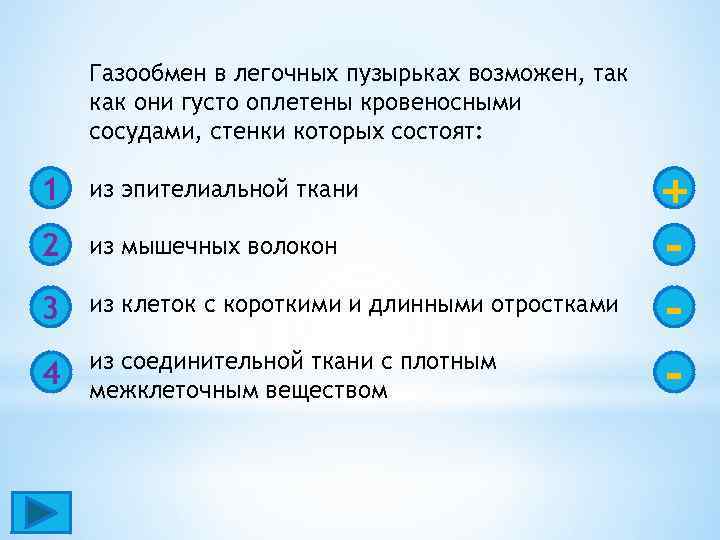 Газообмен в легочных пузырьках возможен, так как они густо оплетены кровеносными сосудами, стенки которых