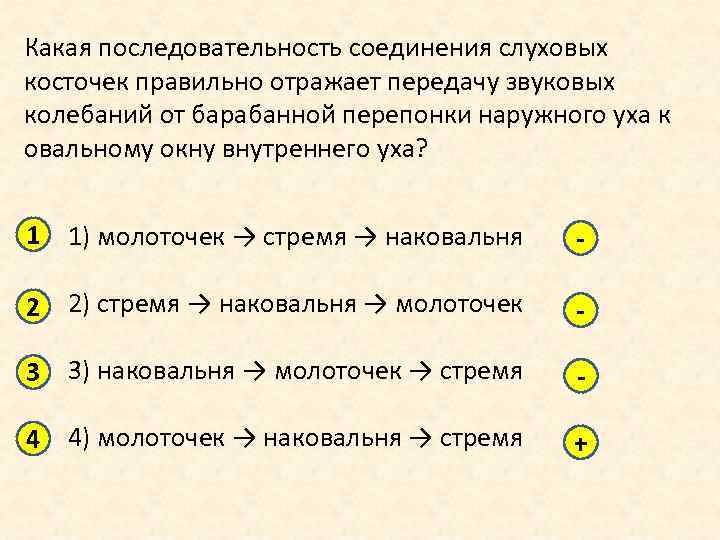 Установите последовательность передачи звуковой волны