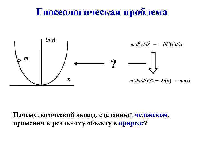 Гносеологическая проблема Почему логический вывод, сделанный человеком, применим к реальному объекту в природе? 