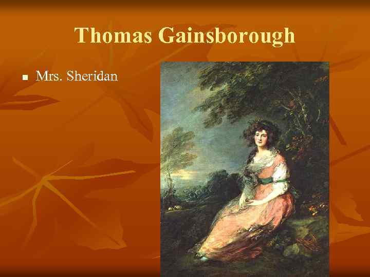 Thomas Gainsborough n Mrs. Sheridan 