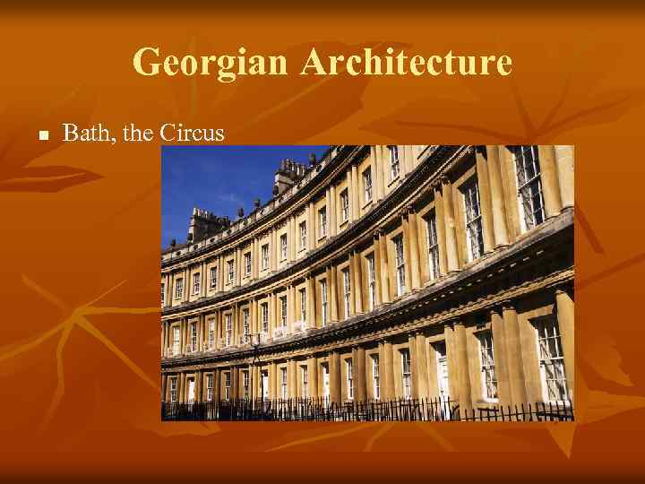 Georgian Architecture n Bath, the Circus 