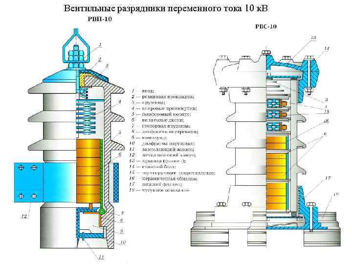 Чертеж вентильного разрядника