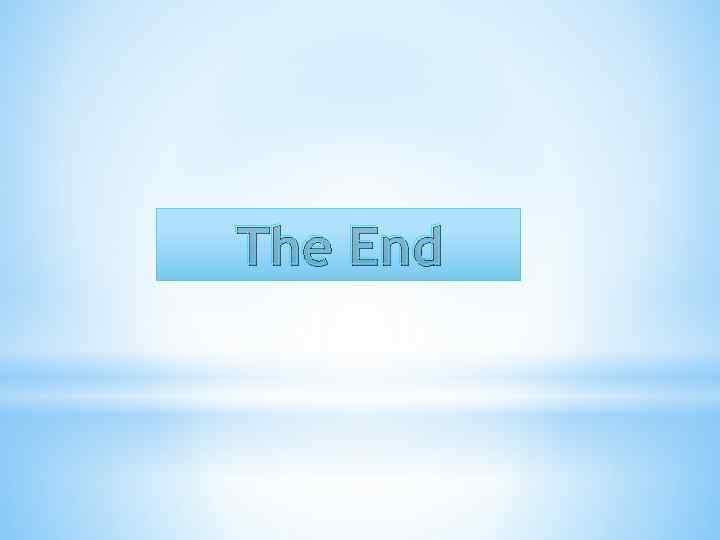 The End 