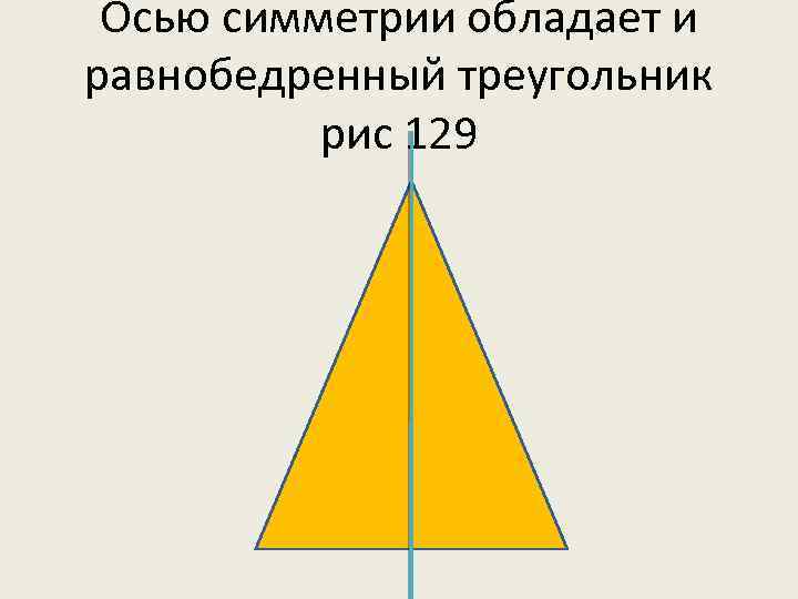 Равнобедренный треугольник имеет три оси симметрии верно. Ось симметрии треугольника. Ось симметрии равнобедренного треугольника. Осевая симметрия треугольника. Ось симметрии треугольника 3 класс.