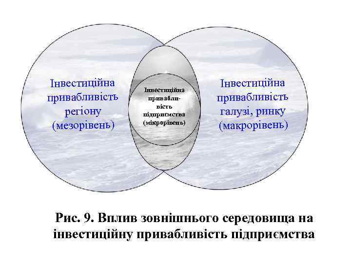 Інвестиційна привабливість регіону (мезорівень) Інвестиційна привабливість підприємства (мікрорівень) Інвестиційна привабливість галузі, ринку (макрорівень) Рис.