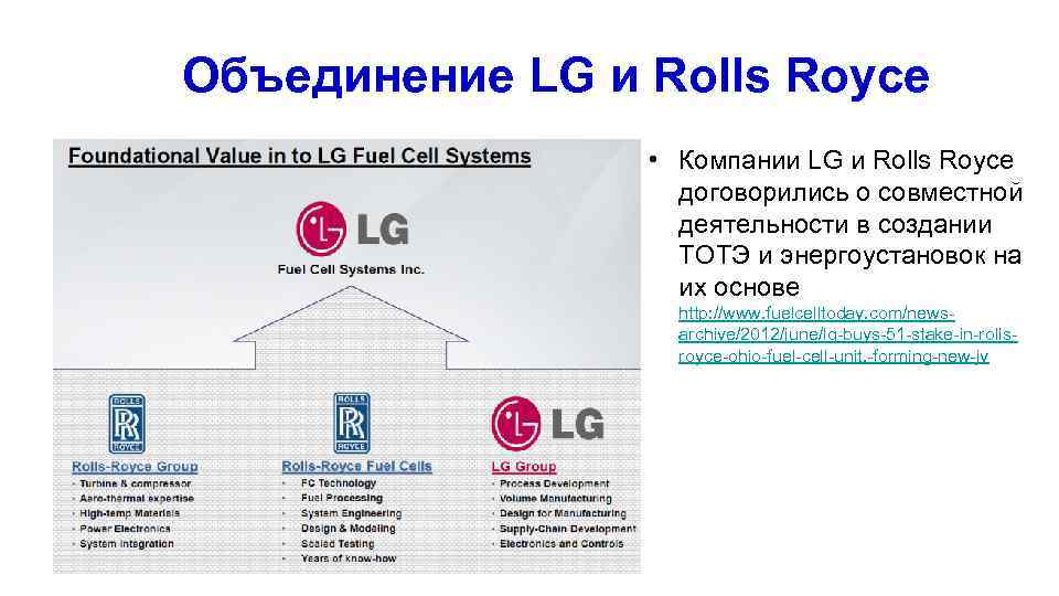  Объединение LG и Rolls Royce • Компании LG и Rolls Royce договорились о