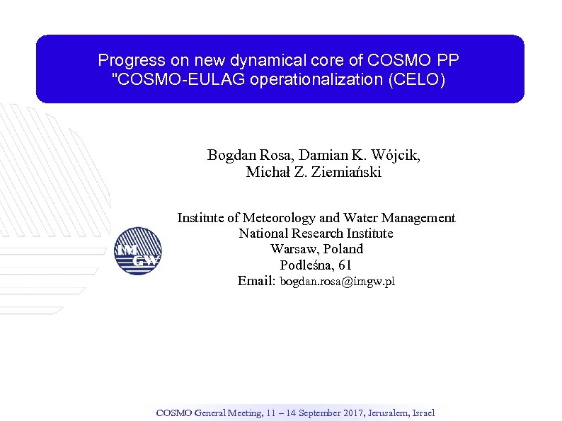 Progress on new dynamical core of COSMO PP 