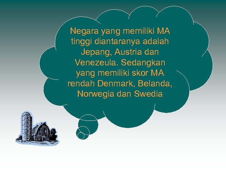 Negara yang memiliki MA tinggi diantaranya adalah Jepang, Austria dan Venezeula. Sedangkan yang memiliki