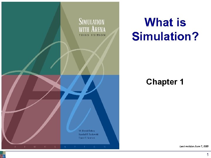 What is Simulation? Chapter 1 Last revision June 7, 2003 1 