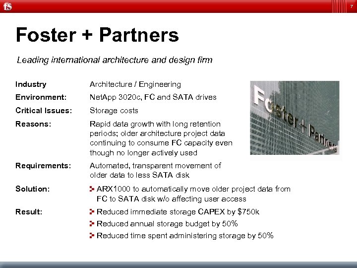 7 Foster + Partners Leading international architecture and design firm Industry Architecture / Engineering