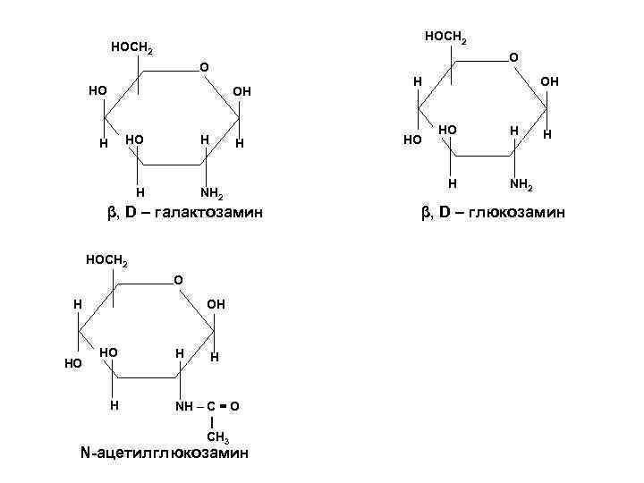 НОСН 2 О О Н Н NН 2 β, D – галактозамин НОСН 2