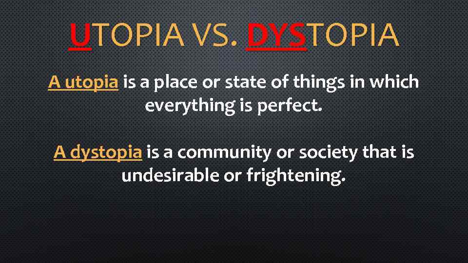 THE KEY ELEMENTS OF DYSTOPIA POST-APOCALYPTIC FICTION