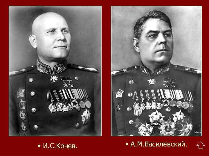  • И. С. Конев. • А. М. Василевский. 