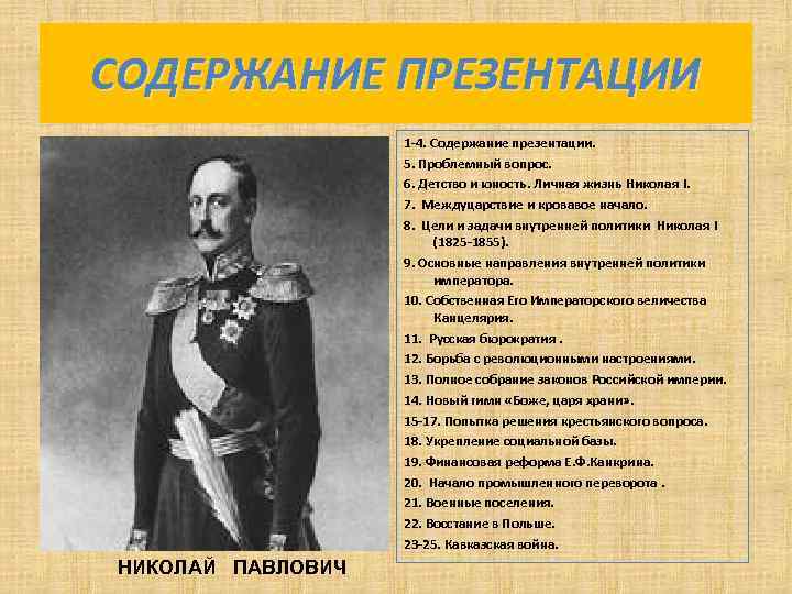 СОДЕРЖАНИЕ ПРЕЗЕНТАЦИИ 1 -4. Содержание презентации. 5. Проблемный вопрос. 6. Детство и юность. Личная