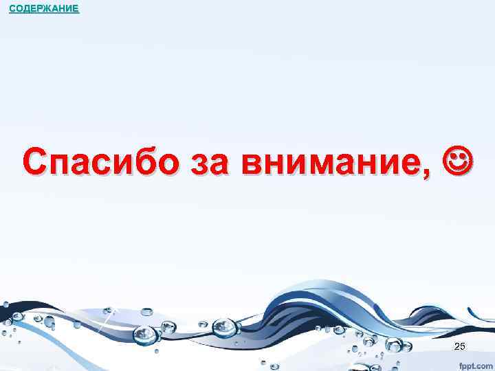 СОДЕРЖАНИЕ Спасибо за внимание, 25 