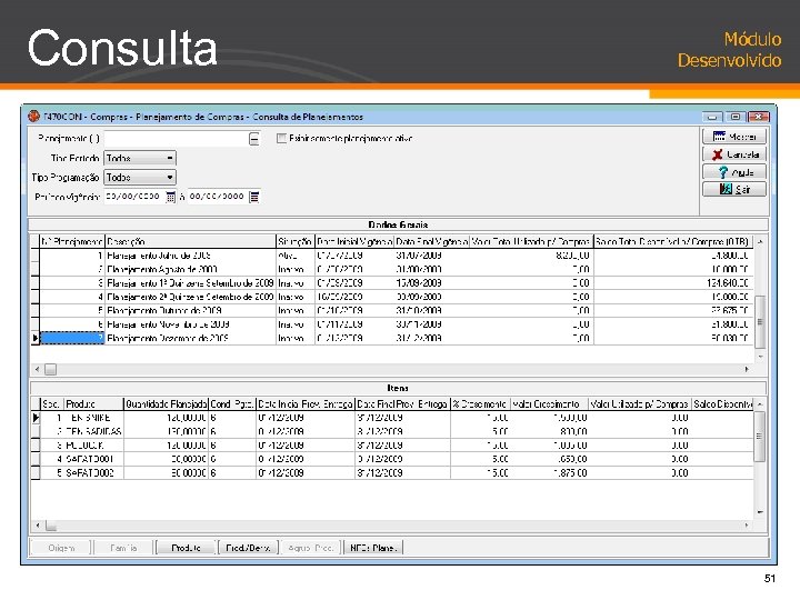 Consulta Módulo Desenvolvido 51 
