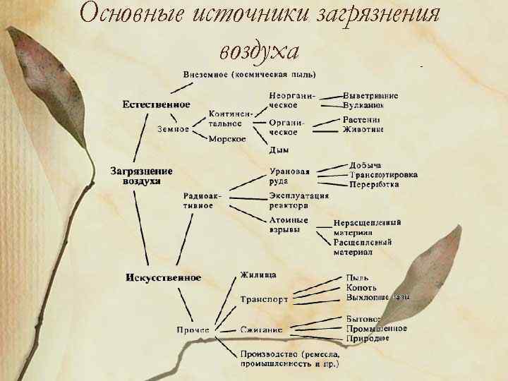 Основные источники загрязнения воздуха 