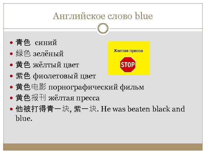 Английское слово blue 青色 синий 绿色 зелёный 黄色 жёлтый цвет 紫色 фиолетовый цвет 黄色电影