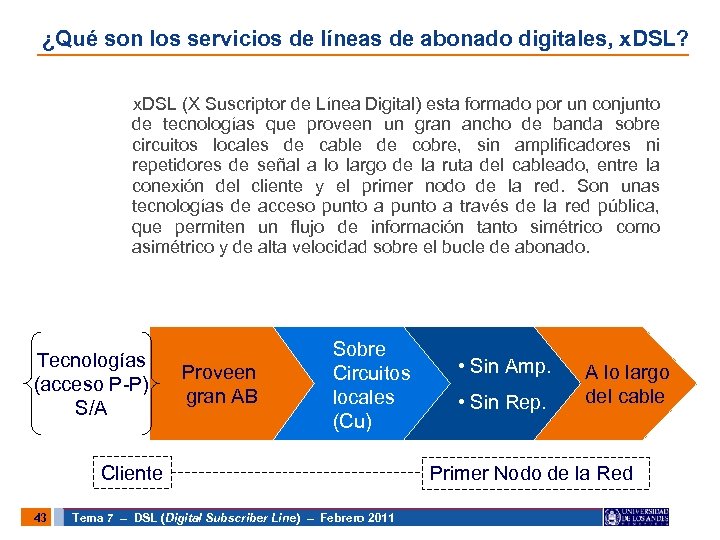 ¿Qué son los servicios de líneas de abonado digitales, x. DSL? x. DSL (X
