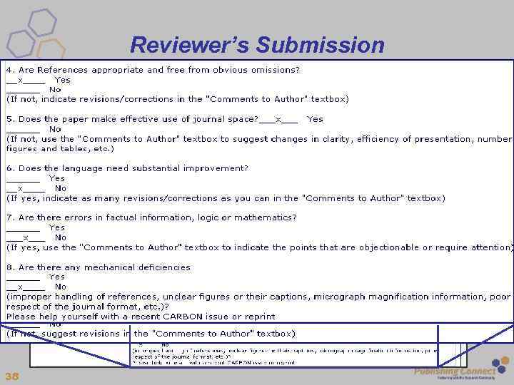 Reviewer’s Submission 38 
