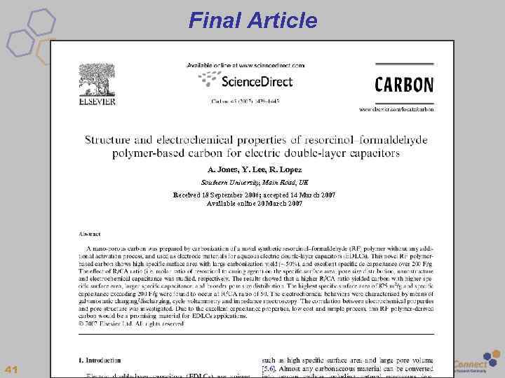 Final Article A. Jones, Y. Lee, R. Lopez Southern University, Main Road, UK Received
