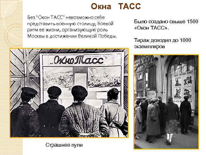 Окна ТАСС Без "Окон ТАСС" невозможно себе представить военную столицу, боевой ритм ее жизни,