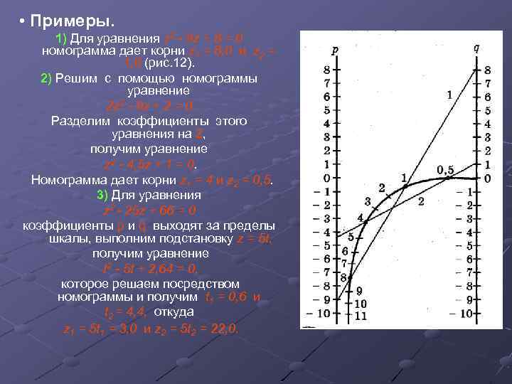  • Примеры. 1) Для уравнения z 2 - 9 z + 8 =