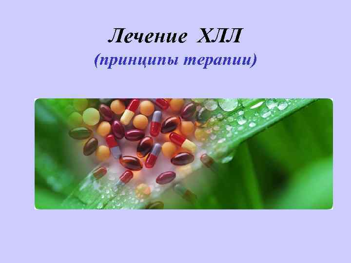 Лечение ХЛЛ (принципы терапии) 