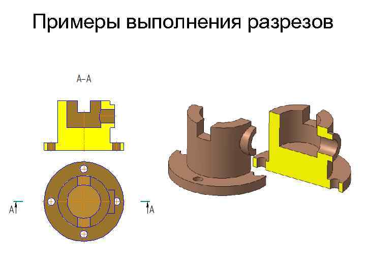 Примеры выполнения разрезов 