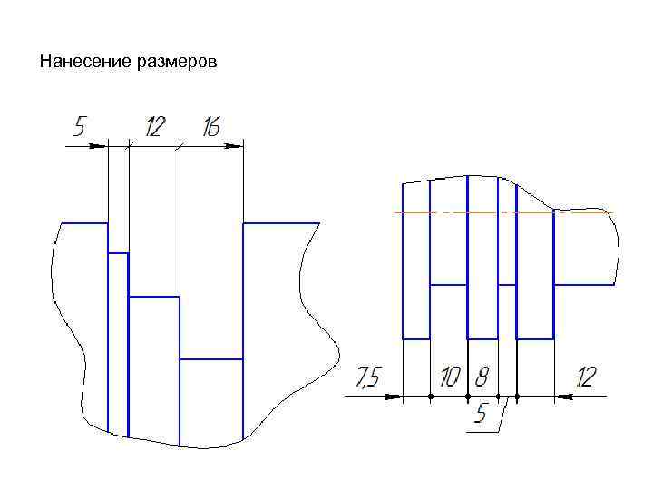 Нанесение размеров 