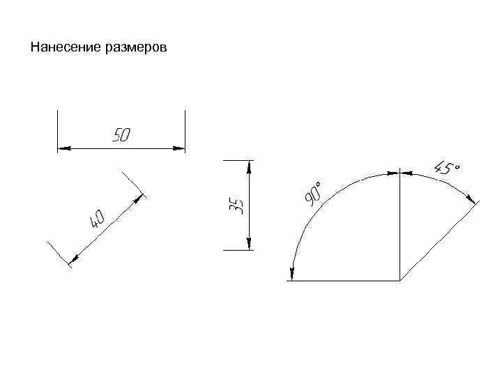 Нанесение размеров 