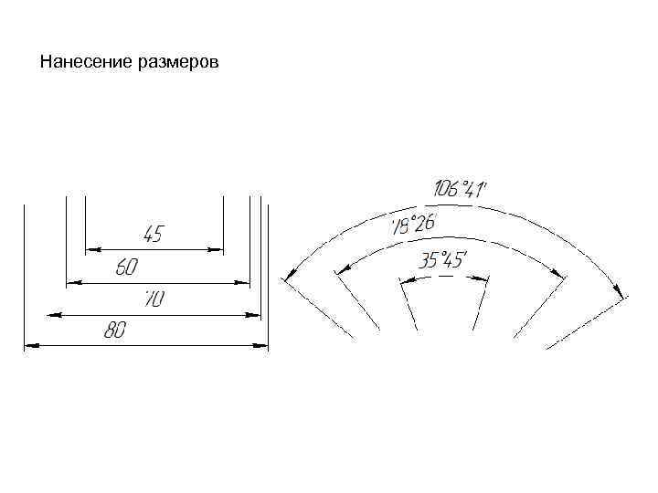 Нанесение размеров 