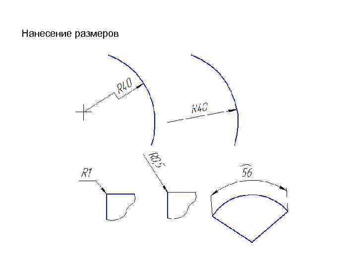 Нанесение размеров 