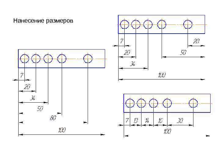 Нанесение размеров 