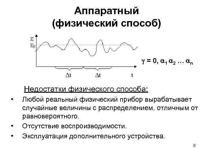 Аппаратный (физический способ) = 0, 1 2 … n Недостатки физического способа: • •