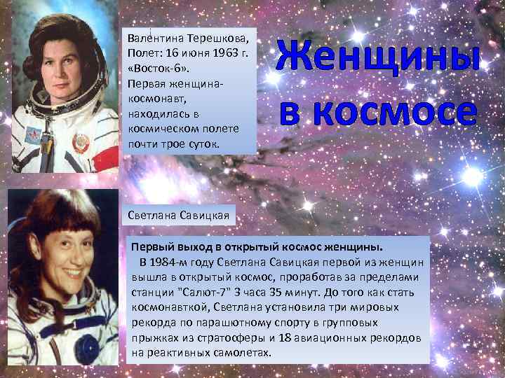 Кто первый полетел в космос в россии. Самые интересные факты о космонавтах. Терешкова космонавт. Космонавты информация для детей.