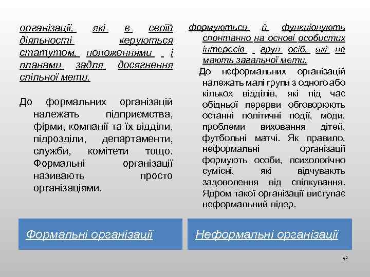 організації, які в своїй діяльності керуються статутом, положеннями і планами задля досягнення спільної мети.