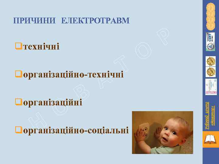 ПРИЧИНИ ЕЛЕКТРОТРАВМ qтехнічні А Т qорганізаційно-технічні О В qорганізаційні Н qорганізаційно-соціальні О Р 