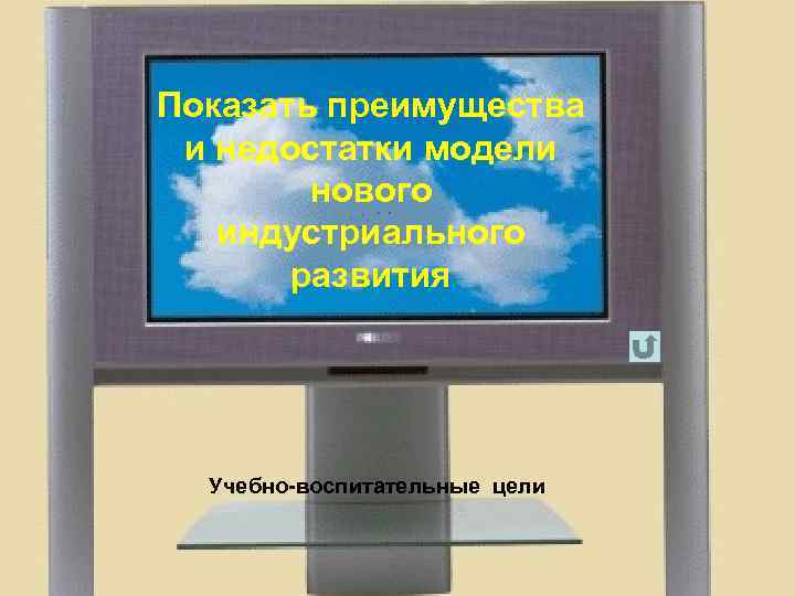 Показать преимущества и недостатки модели нового индустриального развития Учебно-воспитательные цели 