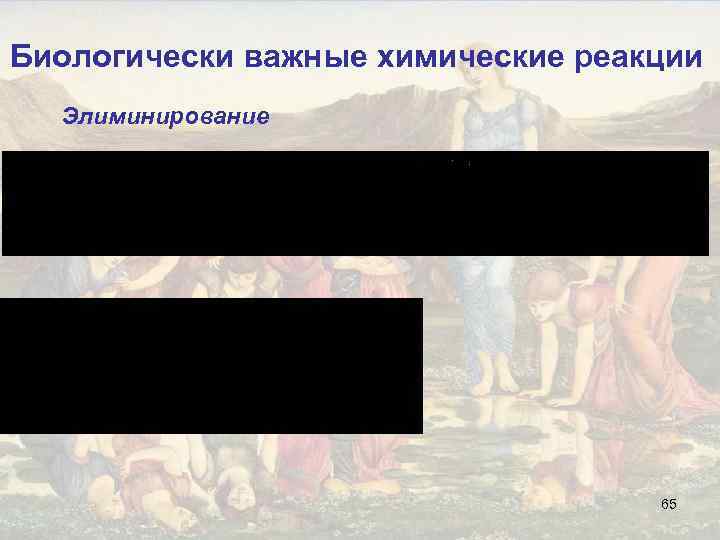 Биологически важные химические реакции Элиминирование 65 