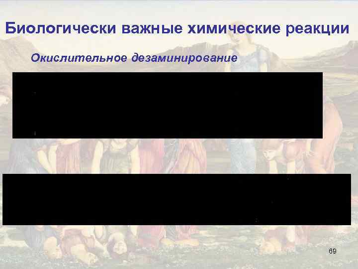 Биологически важные химические реакции Окислительное дезаминирование 69 