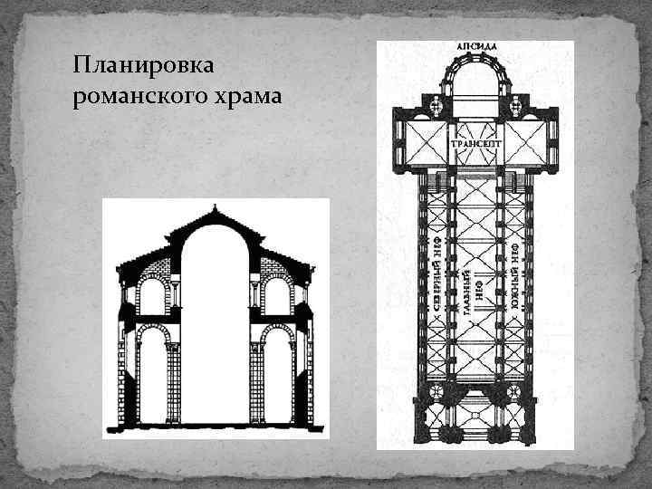 На плане романский храм имел вид