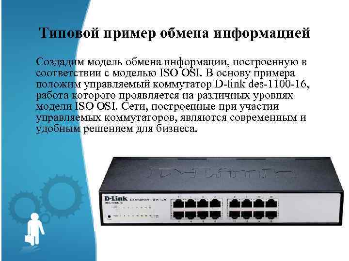 Типовой пример обмена информацией Создадим модель обмена информации, построенную в соответствии с моделью ISO