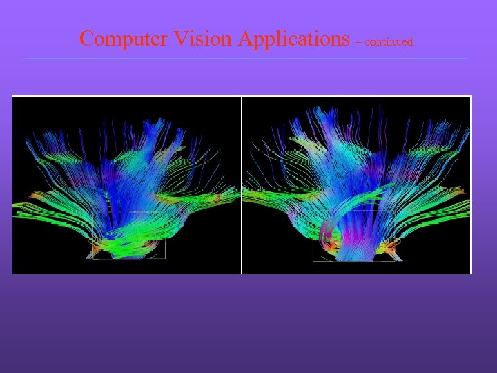 Computer Vision Applications – continued 