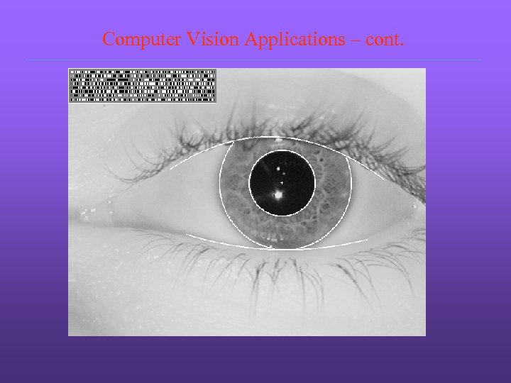 Computer Vision Applications – cont. 