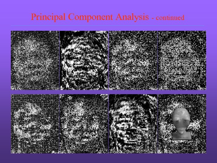 Principal Component Analysis - continued 