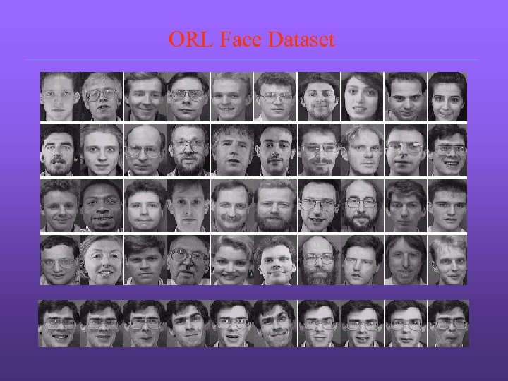 ORL Face Dataset 